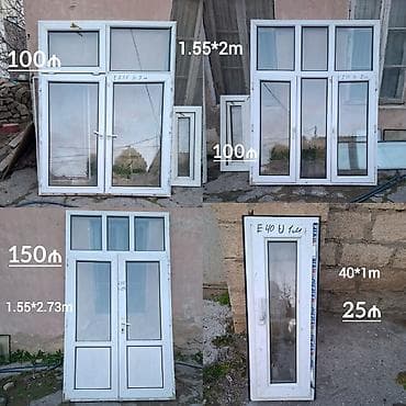Pəncərələr satılır ❗ Hər biri normal vəziyyətdədir.Üstündə qiymət və