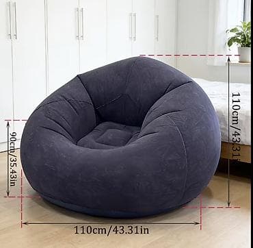 divan krislo: 🛋️ Premium Flocked Şişmə Kreslo / Mini Divan Rahatlıq + yumşaq — 3