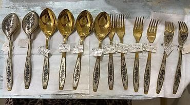 klyonka sufre: Şimal Çern (Северная Чернь) zavodunun gümüş masa dəsti - Material — 3