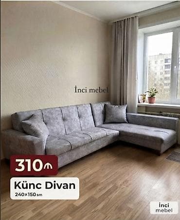 Künc divan, Yeni, Açılan, Bazalı, Parça, Şəhərdaxili pulsuz çatdırılma