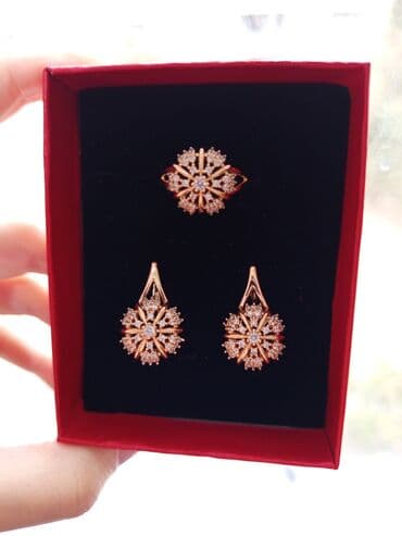 rus papağı: Üzük və sırğalar - Rəng: qızılı qirmizi rus qizili rengi rose gold - — 19