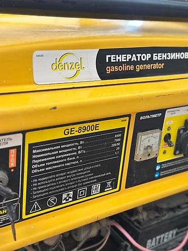yağlar: Denzel GE-8900E benzinli generator - Maksimal güc: 8500 W - Nominal — 3