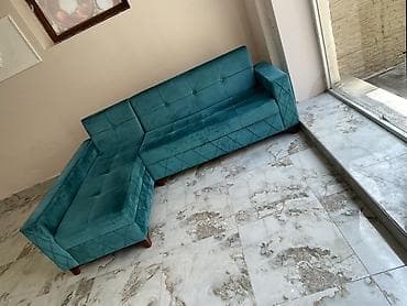 pol silen mop: Künc divan, İşlənmiş, Açılan, Bazalı, Vеlur parça, Çatdırılma yoxdur — 1
