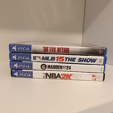 oyun diskləri: Şəkildəki PS4 slim 500gb ideal, plombu üzərində, 2 orijinal pult +türk — 3