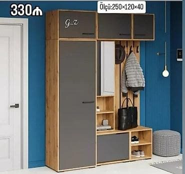 xalis bal: Yeni, 2 qapılı, Güzgülü, Qəhvəyi, Digər material, Açılan, Düz dolab — 1