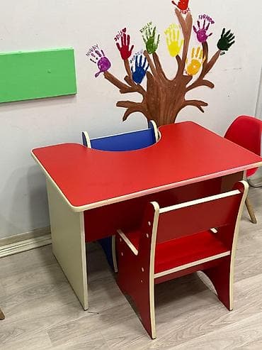 Ev və bağ: Oğlan və qız üçün, Siyirməsiz, Bağça masası, Stullar ilə — 1