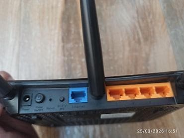 rotor modem: TP-Link Archer C20 AC750 Wi‑Fi router - İki zolaqlı 802.11ac: 2.4 GHz — 4