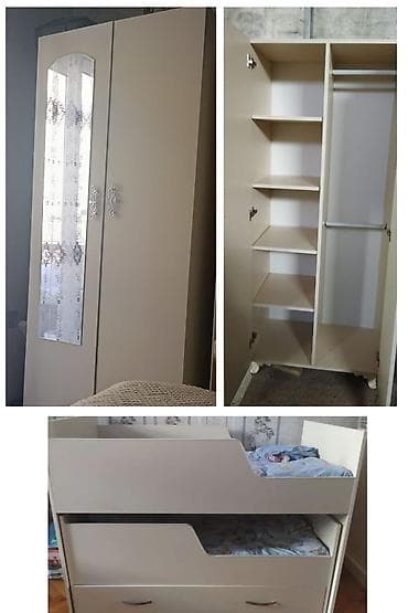 L🅰️/ uşaq otağı dəsti 350 azn. Dolab və ikimərtəbəli çarpayı, altı