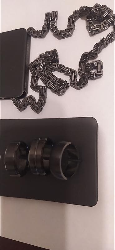 gumus dest: Kişilər üçün zərgərlik dəsti - Metal: paslanmayan polad tonunda - — 3