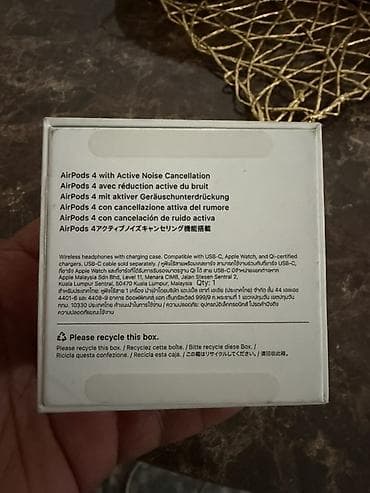 komputer aksesuarları: Məhsul: Apple AirPods 4 (ANC) simsiz qulaqlıq Airpods 4 (ANC) Heç bir — 4