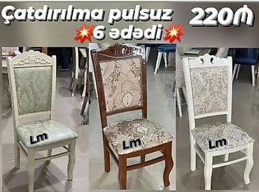 ustol: OTURACAQ/STUL Sifarişlə və yeni📌 Qiymət : *220₼*( 6 ədədi) Stul 1 — 1