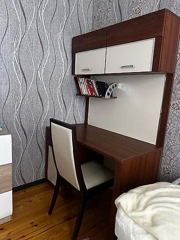 saloglu stullar: İş masası və stul dəsti - Material: ağac teksturalı laminat (tünd — 2