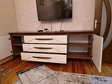 miz stol: Qonaq otağı üçün, İşlənmiş, Açılan, 6 stul — 9