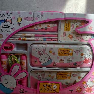 продленка для школьников: Set şəklində uşaqlar üçün xəttkeş yontan karandaş penal pozan — 3