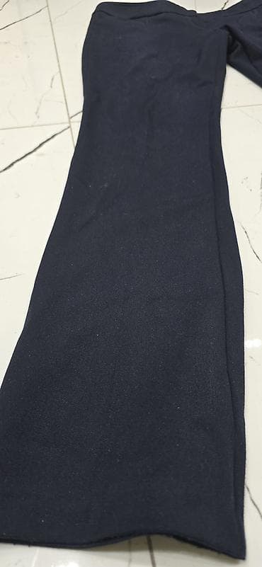 salvar: Qadın şalvarı – tünd göy rəng - Model: klassik, azca genişlənən paça — 4