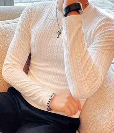 черные мужские водолазки: Kişi uzunqol köynək kolleksiyası - Stil: gündəlik və smart-casual — 2