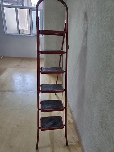 desti: Qatlana bilən 5 pilləli nərdivan - Material: möhkəm metal — 2