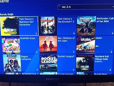 Şəkildəki original dəst PS4 slim 500gb nöqtə cızıq yox +2 pult+ 2disk — 7