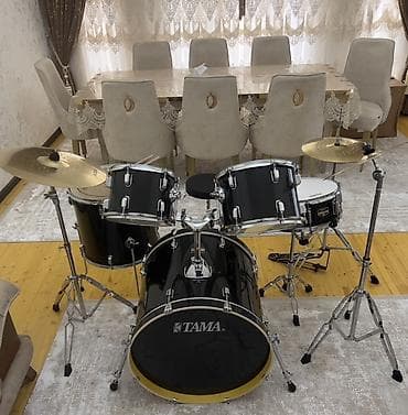 Барабаны: TAMA akustik baraban dəsti – tam komplekt - Brend: TAMA - Rəng: Qara — 1