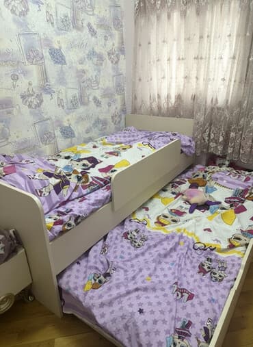 Oğlan və qız üçün, İşlənmiş, Çarpayı, Matras ilə, Siyirməsiz, MDF