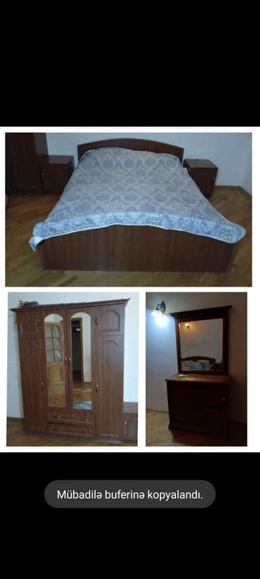 sement norm: Yataq dəsti təcili satılır 140 azn.Taxtın matrası var.Dəst normal — 1