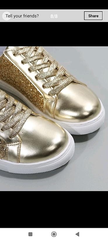 ket ayaqqabilar: Размер: 39, цвет - Золотой, Новый — 5