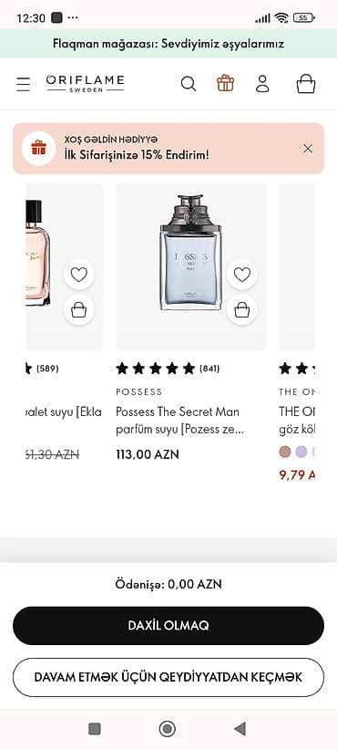 sabo 39 40: Oriflame Sweden – Possess The Secret Man parfum suyu - Kişilər üçün — 1