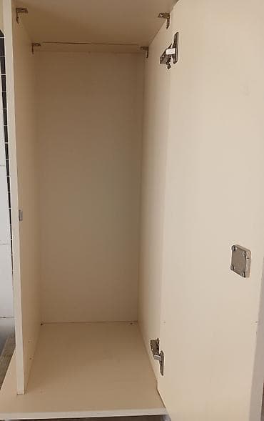 dolab dəhliz: Ağ rəngli birqapılı şkaf - Material: laminat/MDF lövhə - Rəng: açıq — 1