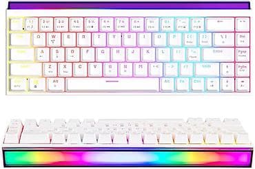 NACODEX NK68 Wired (NK68 White) mexaniki klaviatura - 68 düyməli — 3