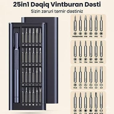 25‑i‑1 dəqiq vintburma dəsti - Kompakt alüminium korpuslu maqnitli — 1