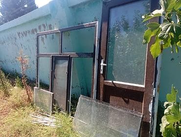 Plast ik qapı eni 90 uzunluğu 2 
pəncərə eni 1 90 uzunluğu 1 70