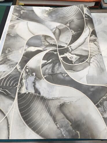 Dekorativ divar panelləri: Abstrakt naxışlı divar kağızı - Rəng palitrası: boz, qrafit, gümüşü — 1