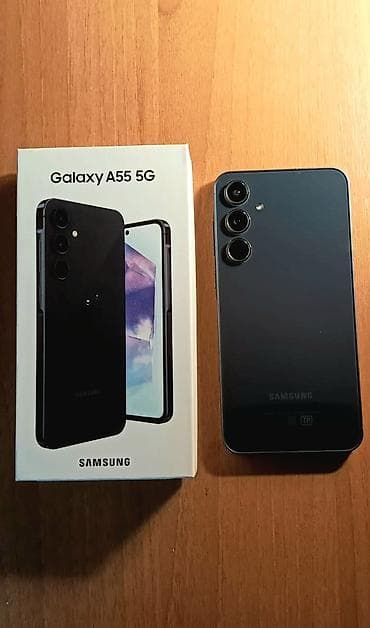 samsun a80: Samsung Galaxy A55 5G, 256 GB, rəng - Göy, İki sim kartlı — 1