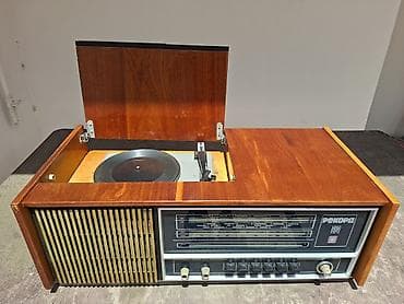 Maqnitofonlar: Retro radio və vinil (plastinka) çalar Rekord 314 – işlək Sovet — 4