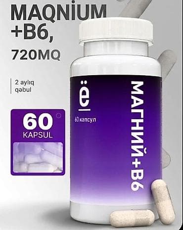 Maqnium + B6, 720 mq – 60 kapsul "MAGNE+B6" ("Magne+B6") sakitlik
