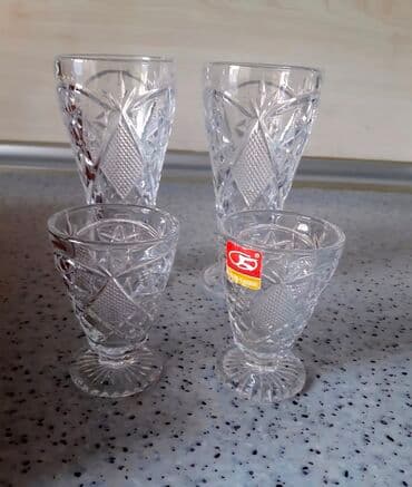 kakteyl: Qədəhlər, rəng - Ağ, Şüşə, 12 ədədli dəst — 4