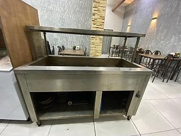 İsti yeməklər üçün paslanmayan poladdan bufet-vitrin (beynəlxalq adı — 3