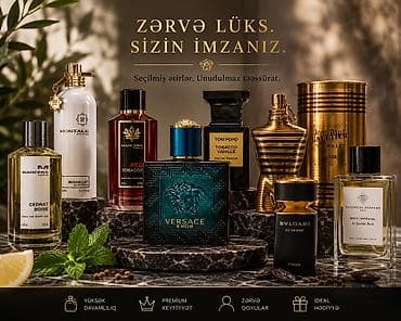 Original ətirlər, münasib qiymətlər! ✨ Dünyaca məşhur brendlərin 100%