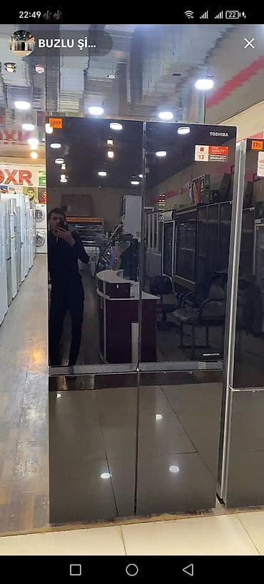 Soyuducular: 4 qapılı Toshiba Soyuducu Satılır, rəng - Qara — 1
