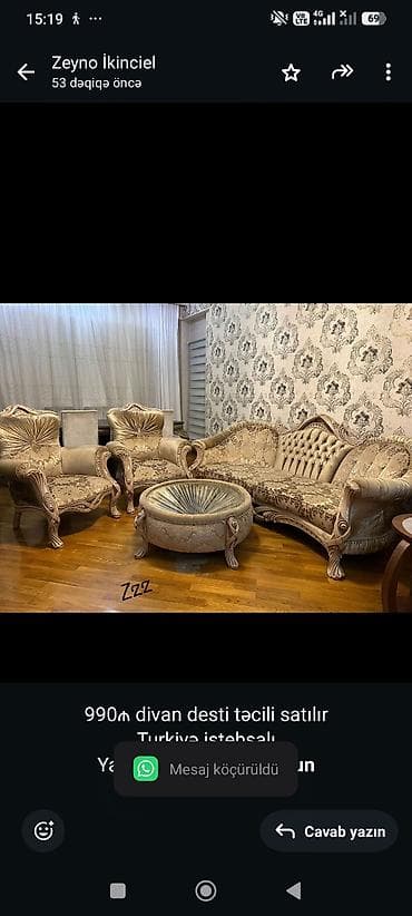 990₼ divan desti təcili satılır Turkiyə istehsalı Yasamal 9495