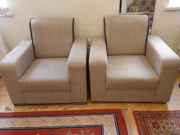 İşlənmiş, Divan-kravat, 2 kreslo, Bazalı, Açılan — 4