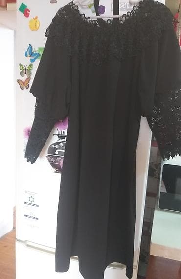 Qara zərif don - Rəng: klassik qara - Model: A-kəsimli, dizdən aşağı — 2