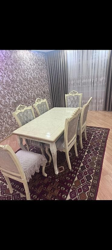 Masalar: Qonaq otağı üçün, 6 stul — 1