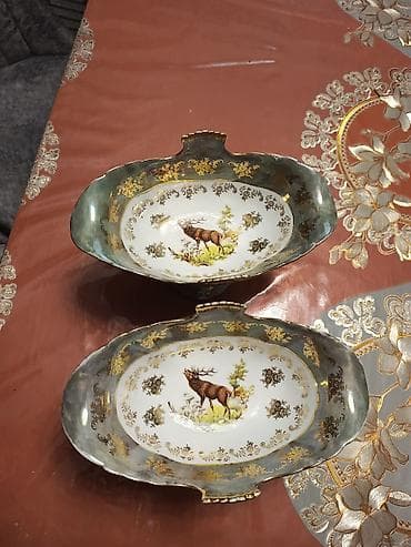 cerez qablari: Epiag Czech Republic orijinal porselen boşqab/kompotnik kanfert qabi — 3