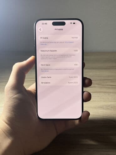 2.el telefonlar iphone: IPhone 15 Pro Max, 256 GB, Graphite, Face ID — 8