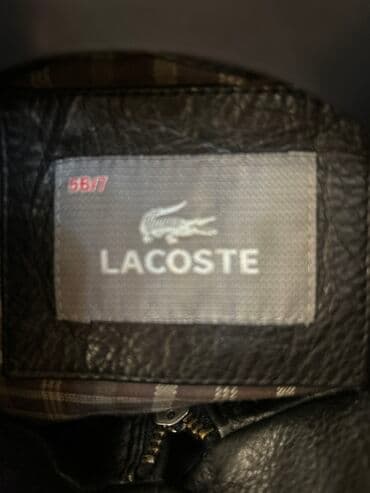 демисезонные кожаные мужские куртки: Lacoste kişi dəri gödəkçə - Brend: Lacoste - Ölçü: 56 (etiketdə 56/7 — 11