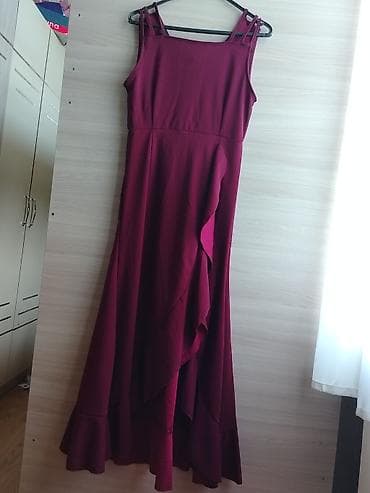 qız kurtkası: Məhsul: Bordo rəngli ziyafət donu - Model: Qolçinli, ikiqat nazik — 2