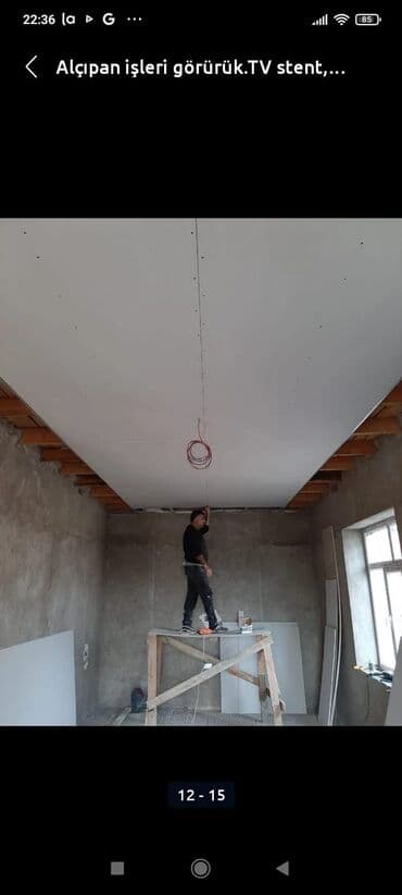 tavan ustası: Bütün növ alcipan işləri görülür tv stent, figurlu tavan, düz tavan — 3