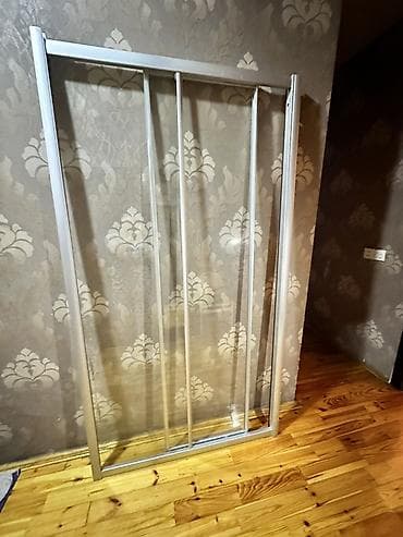 paneler: Alüminium çərçivəli sürüşmə şüşə bölmə/qapı paneli - Material: gümüş — 3