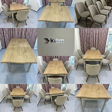 iran sobasi islenmis: Qonaq otağı üçün, İşlənmiş, Kvadrat masa, 6 stul — 1